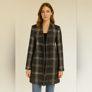 Zara Black and White Checkered Blazer